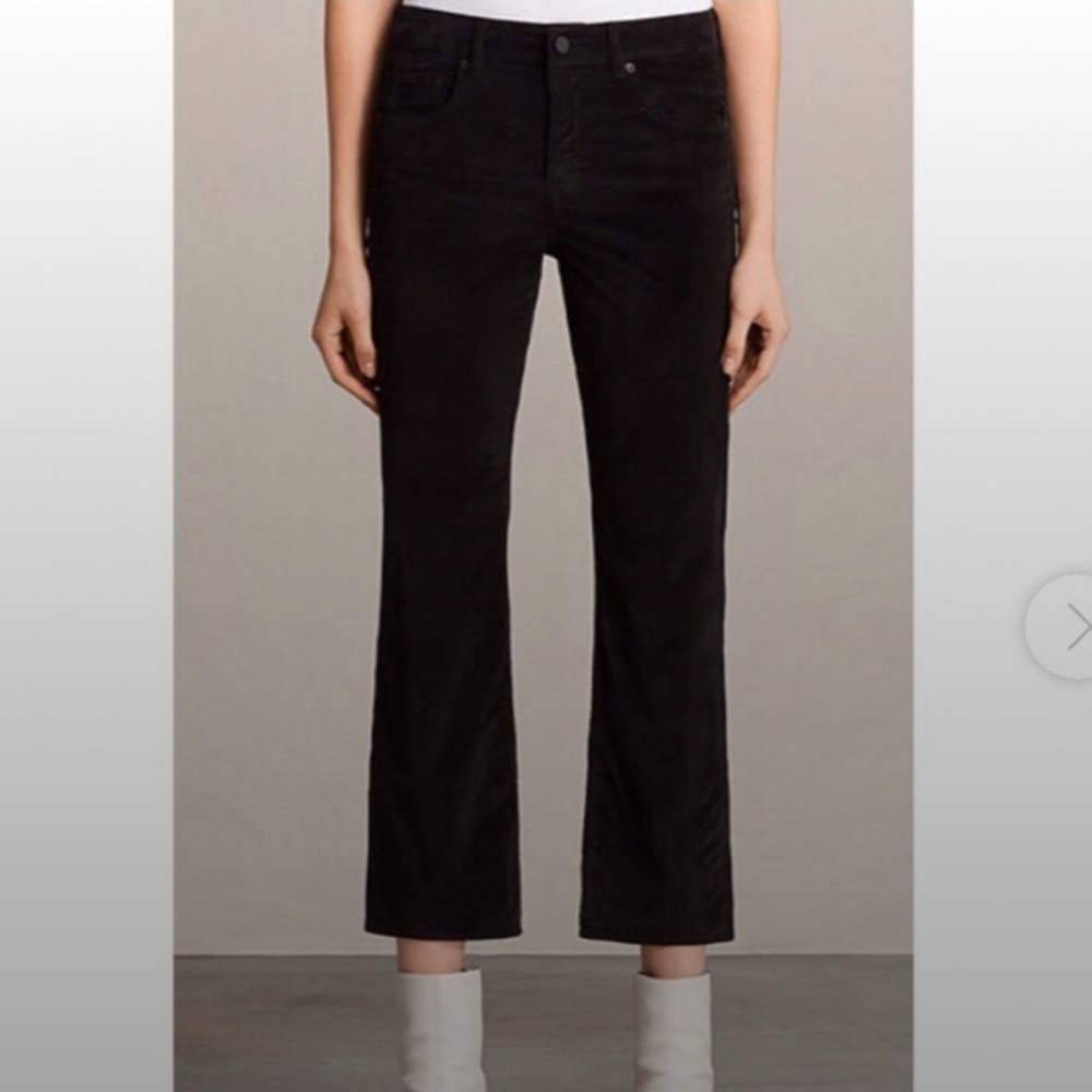 All Saints Heidi velvet cropped pant size 25